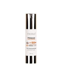 Froika Premium Sunscreen Tinted Light SPF50 50ml Αντιηλιακή Κρέμα Προσώπου με Χρώμα & Ελαφριά Κάλυψη