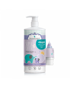 Pharmasept Promo Baby Care Mild Bath Βρεφικό Αφρόλουτρο για Σώμα & Μαλλιά 1lt & Δώρο Extra Calm Κρέμα Αλλαγής Πάνας 40ml