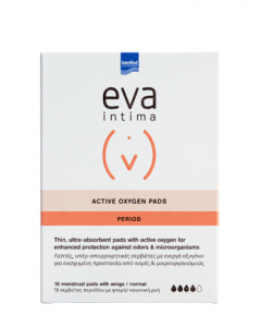 Intermed Eva Intima Active Oxygen Pads 18τμχ Λεπτές Υπερ-Απορροφητικές Σερβιέτες Με Ενεργό Οξυγόνο