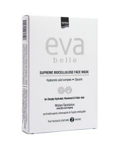 Intermed Eva Belle Supreme Biocellulose Face Mask Μάσκα Προσώπου Από Βιο-Κυτταρίνη 2pcs
