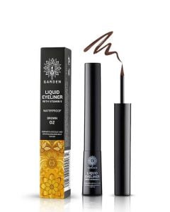 Garden Αδιάβροχο Υγρό Eyeliner με Βιταμίνη E Brown 02 4ml