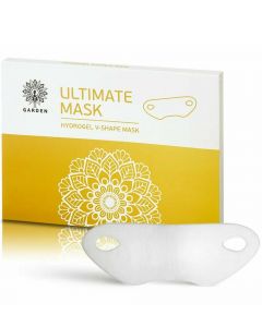 Garden Ultimate Hydrogel V-Shape Mask 2τμχ Ενυδατική & Συσφικτική Μάσκα Υδρογέλης με Χρυσό & Κολλαγόνο για Πηγούνι & Λαιμό