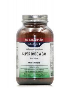 Quest Super Once A Day Tirmed Releash Πολυβιταμίνη με Μέταλλα +50% Δωρεάν Προϊόν 60+30ταμπλέτες
