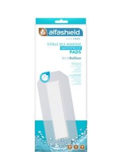Karabinis Medical Alfashield Διαφανή Αποστειρωμένα Αυτοκόλλητα Επιθέματα 9x25cm 5τμχ