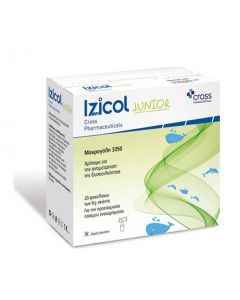 Cross Pharmaceuticals Izicol Junior Μακρογόλη για Αντιμετώπιση Παιδικής Δυσκοιλιότητας 20φακελίσκοι