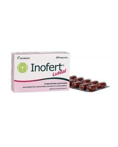 Inofert Luteal 20 Κάψουλες - Συμπλήρωμα Διατροφής Με Μυοϊνοσιτόλη, Μελατονίνη, Φυλλικό Οξύ & Βιταμίνη D