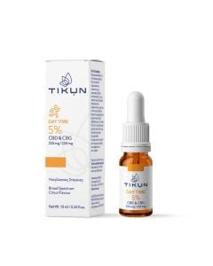 Tikun Day Time 5% CBD 250mg & CBG 250mg Έλαιο Κάνναβης σε Υπογλώσσιες Σταγόνες με Γεύση Εσπεριδοειδών 10ml10ml