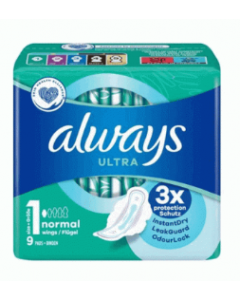 Always Ultra Normal 9 Τεμάχια Σερβιέτες με Φτερά