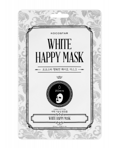 Kocostar White Happy Mask 25ml Brightening Face Mask with Niacinamide & Rice Extract