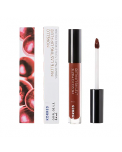 Korres Morello Matte Lasting Lip Fluid 3.4ml 60 Chestnut Υγρό Κραγιόν με Ματ Αποτέλεσμα