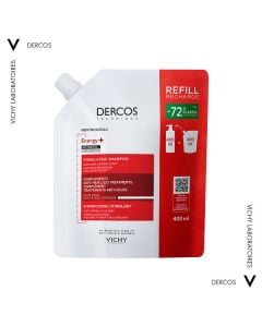 Vichy Dercos Aminexil Energy+ Shampoo Refill 400ml Δυναμωτικό Σαμπουάν Κατά Της Τριχόπτωσης