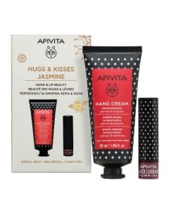 Apivita Promo Hugs & Kisses Jasmine Σετ με Κρέμα Χεριών 50ml & Lip Care Φραγκοστάφυλο 4.4g