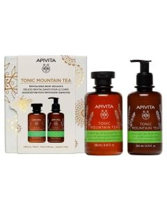 Apivita Promo Tonic Mountain Tea Body Care Set with Shower Gel 250ml & Moisturizing Body Milk 200ml