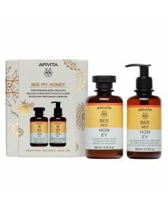 Apivita Promo Bee My Honey Body Care Set with Shower Gel 250ml & Moisturizing Body Milk 200ml