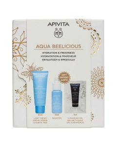Apivita Promo Aqua Beelicious Ενυδατική Κρέμα Ελαφριάς Υφής 40ml & Δώρο Booster Προσώπου για Αναζωογόνηση & Ενυδάτωση 10ml & Δώρο Gel Καθαρισμού 5ml