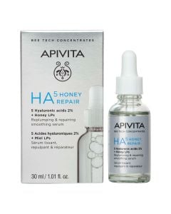 Apivita Bee Tech Concentrates HA5 Honey Repair Serum 30ml Smoothing & Repair Serum with 5 Hyaluronic Acids & Honey LPs for Plump Skin