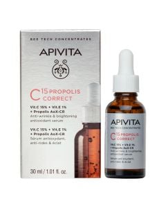 Apivita Bee Tech Concentrates C15 Propolis Correct Serum 30ml Anti-wrinkle & Antioxidant Brightening Serum