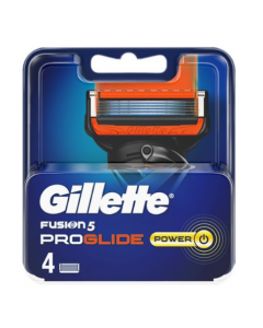 Gillette Fusion Proglide Power Ανταλλακτικά Ξυριστικής Μηχανής 4 Τεμάχια