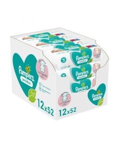 Pampers Baby Wipes Sensitive 12 x 52