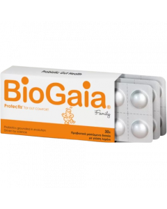 BioGaia ProTectis Family Προβιοτικό - Γεύση Λεμόνι 30 Tabs Μασώμενα Δισκία