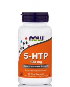 Now Foods 5-HTP 100mg 60φυτ.κάψουλες για Αύξηση Σεροτονίνης
