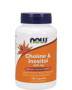 Now Foods Choline & Inositol 250/250mg 100κάψουλες Χολίνη & Ινοσιτόλη