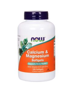 Now Foods Calcium & Magnesium with Vitamin D 120 Softgels