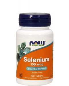 Now Foods Selenium 100mcg 100ταμπλέτες Σελήνιο για το Θυροειδή & Αντιοξειδωτικό