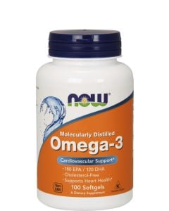 Now Foods Omega 3 1000mg 100κάψουλες Συμπλήρωμα Διατροφής Ωμέγα-3 Λιπαρών Οξέων