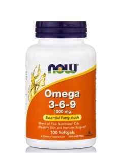Now Foods Omega 3 6 9 100κάψουλες Συμπλήρωμα Διατροφής με Λιπαρά Οξέα & Ωμέγα 3-6-9