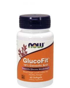 Now Foods GlucoFit 18% Corosolic Acid 60κάψουλες Υποστηρίζει τα Επίπεδα Σακχάρου & το Μεταβολισμό