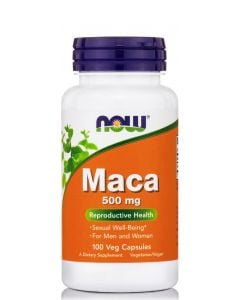 Now Foods Maca 500mg 100φυτ.κάψουλες Συμπλήρωμα Διατροφής για Ενέργεια & Αύξηση Λίμπιντο