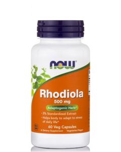 Now Foods Rhodiola 500mg 60φυτ.κάψουλες Συμπλήρωμα Διατροφής για Τόνωση Οργανισμού