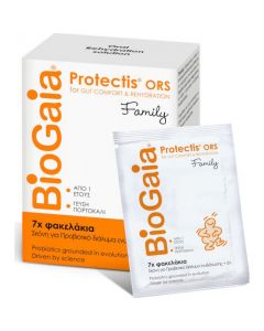 BioGaia ProTectis Family Πόσιμο Προβιοτικό Διάλυμα με Ψευδάργυρο - Γεύση Πορτοκάλι 5.5gr x 7 Φακελίσκοι