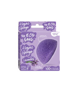 The Eco Gang Konjac Face Sponge – Lavender for Dry Skin 1pc