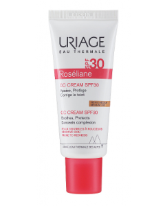 Uriage Roseliane CC Cream SPF30 40ml Ενυδατική Κρέμα Προσώπου με Χρώμα για την Ερυθρότητα