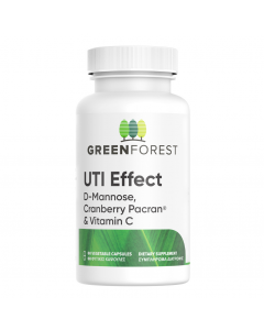 Green Forest UTI Effect D-Mannose, Cranberry Pacran® & Vitamin C 60 veg. caps Συμπλήρωμα Διατροφής για Υγιή Λειτουργεία του Ουροποιητικού Συστήματος