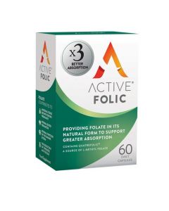 Active Folic Συμπλήρωμα Διατροφής Φολικού Οξέος 400μg 60Caps