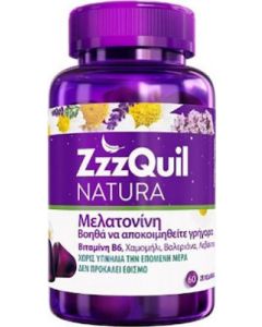 ZzzQuil Natura Συμπλήρωμα Διατροφής με Μελατονίνη 60 Zελεδάκια