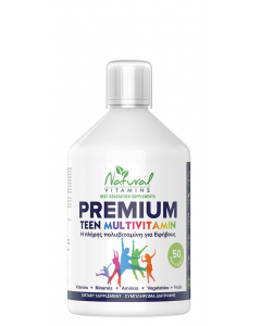 Natural Vitamins Premium Teen Πολυβιταμίνη για Εφήβους Γεύση Πορτοκάλι 500ml