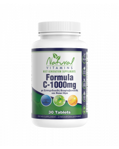 Natural Vitamins Formula C 1000mg 30 Tabs Βιταμίνη C με Εσπεριδοειδή Βιοφλαβονοειδή και Rose Hips