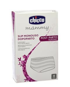 Chicco Mammy 4 Pack Λευκό Σλιπ Μιας Χρήσης από Ελαστικό Δίχτυ 4τεμάχια