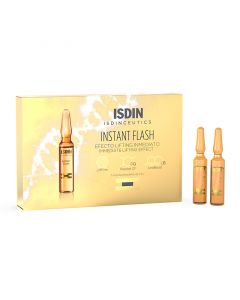 Isdin Isdinceutics Instant Flash 5αμπούλες Άμεσο Εφέ Λίφτινγκ με Πεπτίδιο Q10 & Ισχυρή Αντιγηραντική Δράση