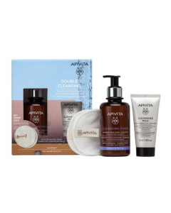 Apivita Promo Αφρός Καθαρισμού Με Ελιά, Λεβάντα & Πρόπολη 200ml & Γαλάκτωμα Καθαρισμού 3 Σε 1 50ml & 2 Επαναχρησιμοποιούμενοι Δίσκοι Ντεμακιγιαζ