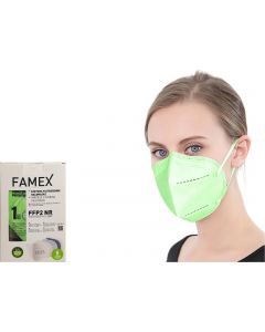 Famex FFP2 NR Μάσκα Προστασίας Ανοιχτό Πράσινο 1τμχ