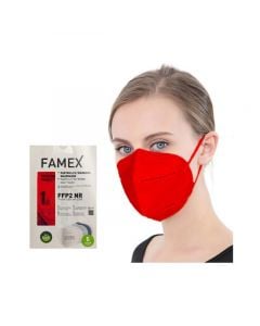 Famex FFP2 Κόκκινη 10τμχ Μάσκα Προστασίας