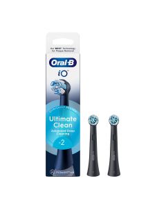 Oral-B iO Ultimate Clean Ανταλλακτικές Κεφαλές για Ηλεκτρική Οδοντόβουρτσα Μαύρο 2τεμάχια