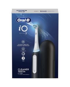 Oral-B iO Series 3 Micro-Vibration Electric Toothbrush Matt Black with Travel Case 1 Set