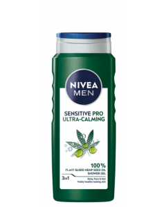 Nivea Men Sensitive Pro Ultra Ανδρικό Αφρόλουτρο με Έλαιο Κάνναβης για Σώμα, Πρόσωπο & Μαλλιά 500ml