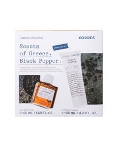 Korres Promo Scents Of Greece Black Pepper Eau De Toilette Άρωμα 50ml & Aftershave Γαλάκτωμα 125ml